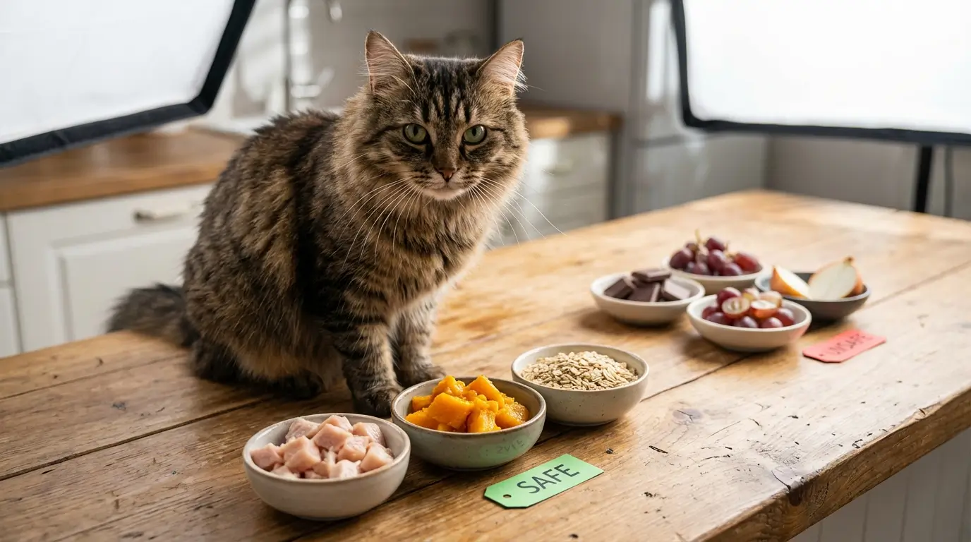 Safe and unsafe ingredients for cat treats