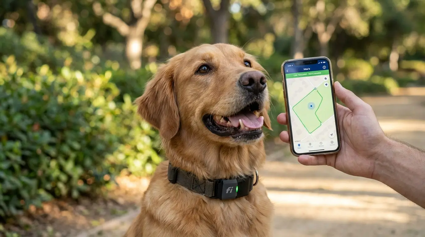 What does a dog GPS tracker show you in real time?